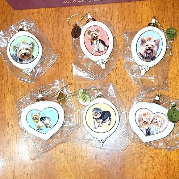 Retired Danbury mint yorkie ornaments